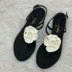 Chanel Camellia sandals